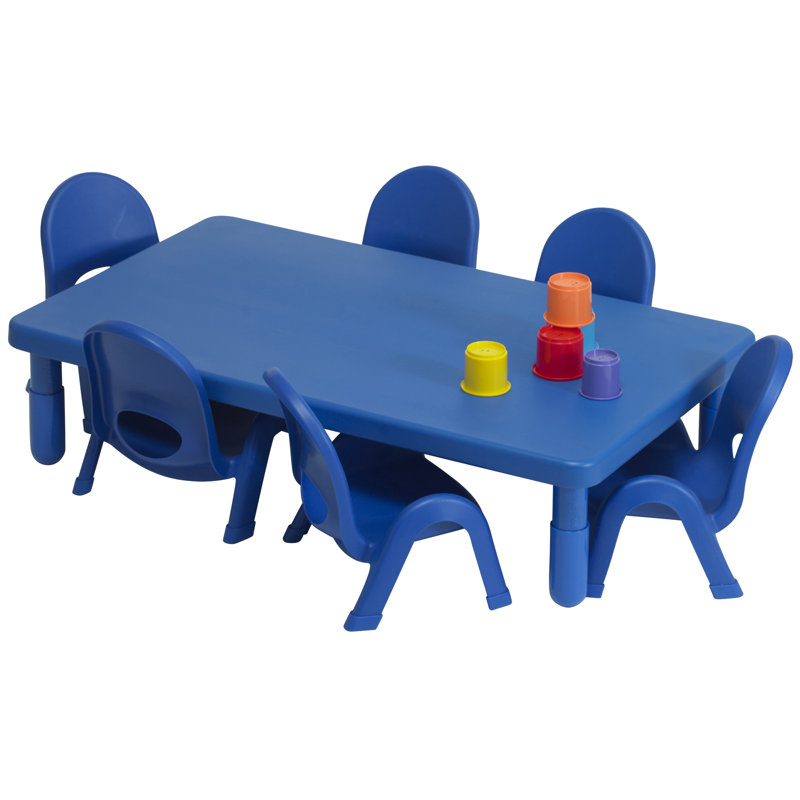 MyValue Toddler Set 6  Rectangle, Royal Blue