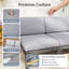 Ensemble de conversation pour le patio extérieur 6 personnes - gris-1275036473