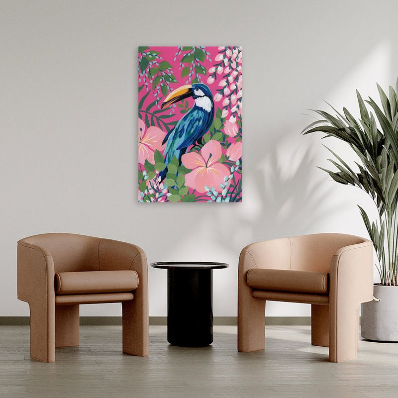 Toucan contemporain et BCBG, H 36 po x l 24 po