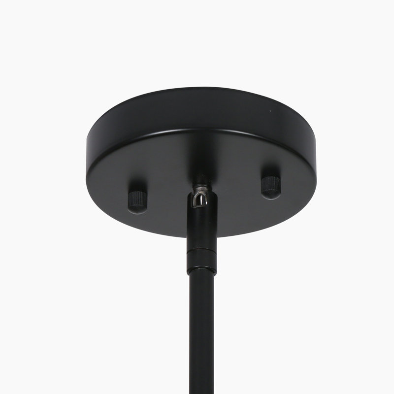 Luminaire suspendu spoutnik 5 lumières noir et doré avec 4 tiges réglables en hauteur