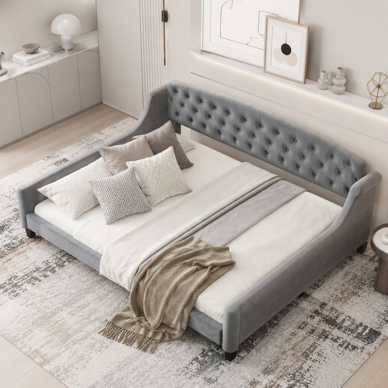 Lit de jour Modern Luxury, Double, Gris