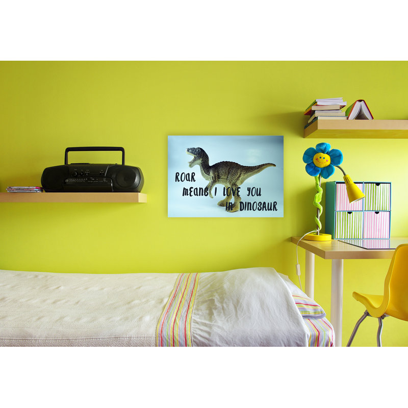 «Roar is I Love You In Dinosaur», reproduction d'impression, 10 po x 15 po, Plaque murale