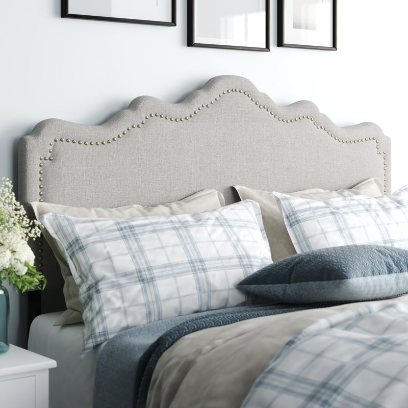 Arhaan Paskett Modern And Contemporary Headboard, Greyish Beige, King