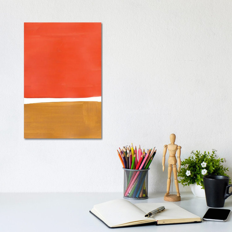 Orange Ochre Rothko Remake by EnShape - Wrapped Canvas Print, 20.32 cm H x 30.48 cm W