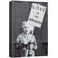 Banksy, artiste britannique Einstein Love, signe de piquet de protestation, portrait de graffiti et art urbain urbain moderne - impression-97558334-97558333