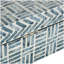 Ninon Blue Mother of Pearl Shell Geometric Handmade Mosaic Storage Decorative Box, Set of 2