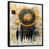 Toile avec cadre flottant noir
