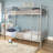 Elisabette Kids Twin Over Twin Bunk Bed-450022386
