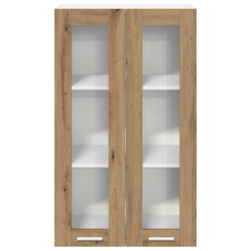 Vidaxl Hanging Cabinet With Storage Riga Artisan Oak 60 X 31 X 100 Cm, Artisan Oak, 100cm H x 60cm W x 31cm D