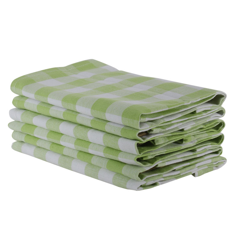 Serviette 19 po Arlington, Vert / blanc