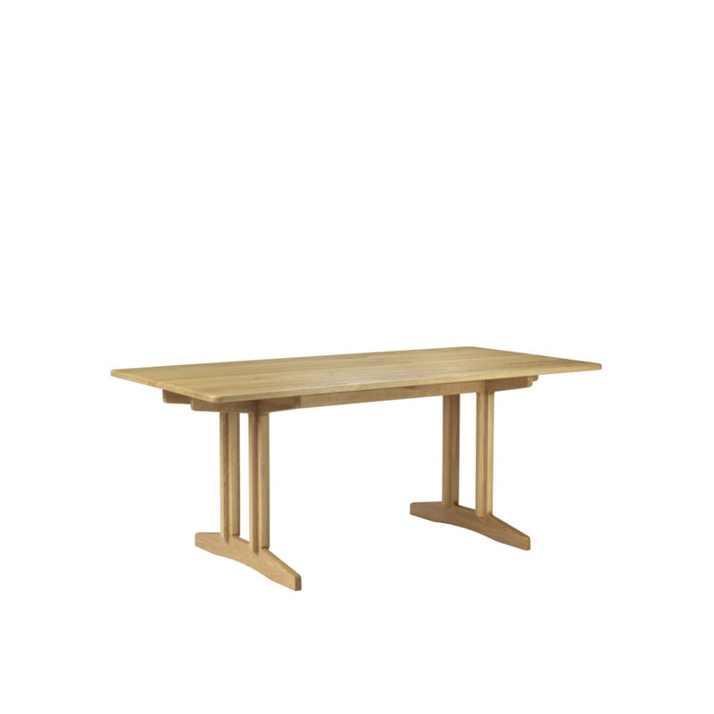 Shaker Solid Oak Dining Table, 29.3"H x 70.9"L x 35.4"W
