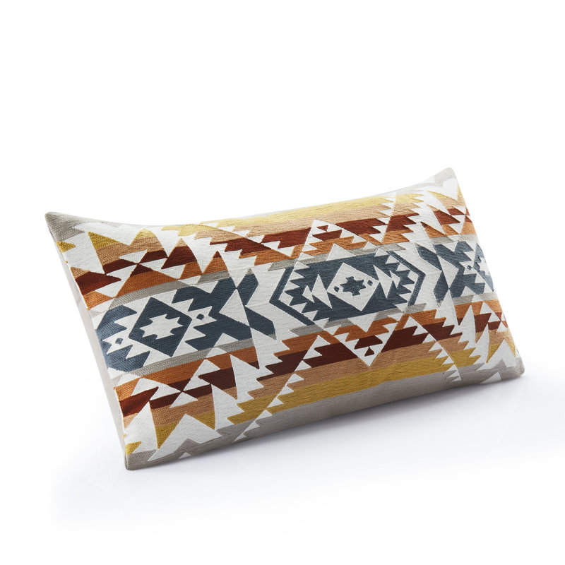 Bridge Creek  Embroidered Hug Pillow Tan 14x30"