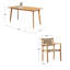 Ensemble de salle à manger en bois d'acacia avec chaise empilable Mauricio-1703800269
