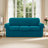 4 Piece Stretch Jacquard Couch Cover, Sofa Slipcover for 3 Cushion Couch, Machine Washable Furniture Protector(Sofa, Turquoise)-1400389087
