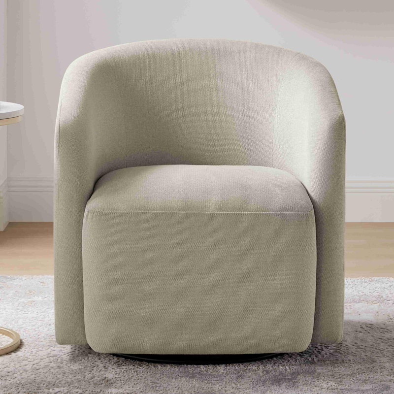Fauteuil demi-tonneau pivotant 360, Beige
