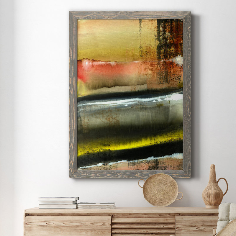 Desert Night I - Peinture sur toile encadrée, Gris, H 24 po x l 18 po x P 1,5 po