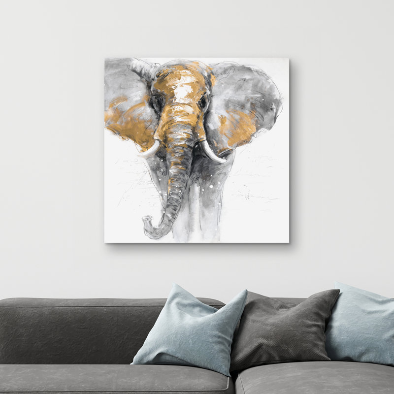 elephant - 32"x32" art on canvas