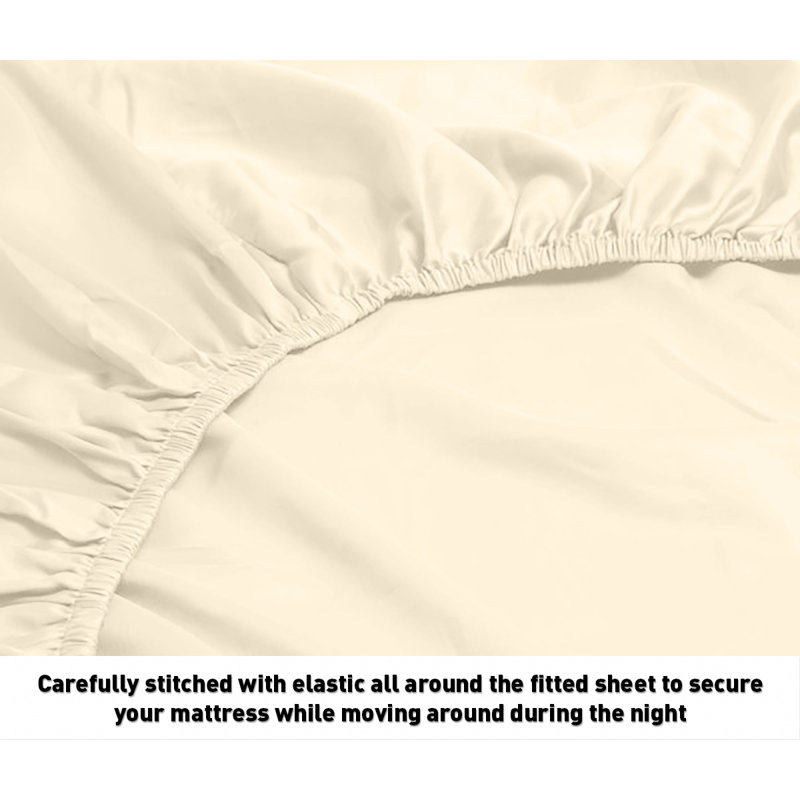 Microfiber Sheet Set, Ivory, California King