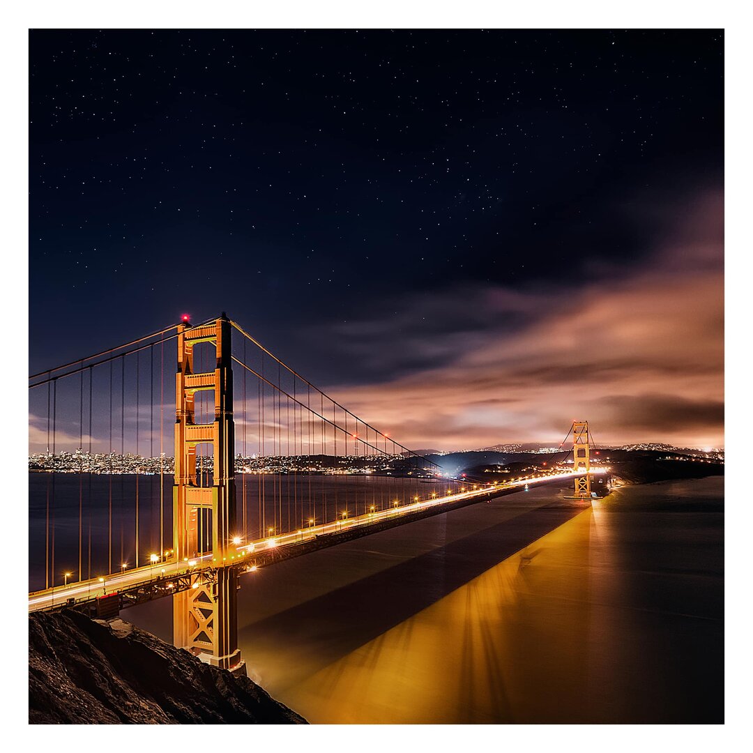 Matt Fototapete Golden Gate To Stars 1,92 m x 192 cm