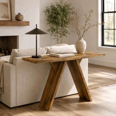 Console Mid-Century avec base en V