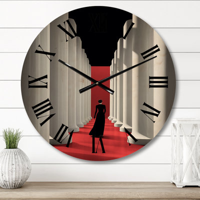 Angelmarie Solid Wood Wall Clock