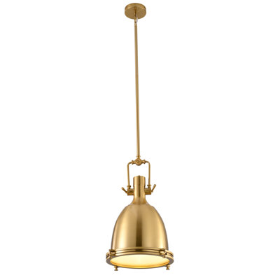Industrial 1 Light Gold Bell Pendant