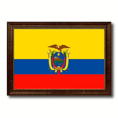 Impression sur toile encadrée « ecuador country flag »