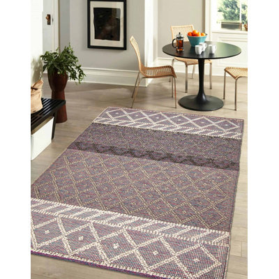 Tapis rose nouvel âge en laine 5 pi x 8 pi 5 po Demiah