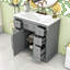 Ensemble de meuble-lavabo avec lavabo, une armoire et six tiroirs-1552486987