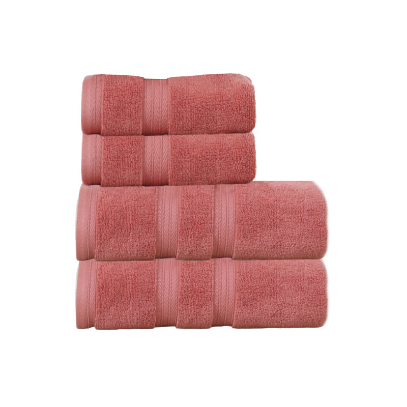 Ensemble de serviettes de bain 100% coton Elegance Essentials 550GSM Zero Twist (2 serviettes de bain, 2 serviettes à main)