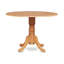L'ensemble de table de salle à manger 3 pièces contient une table de cuisine ronde avec Dropleaf et 2 chaises de salle à manger, 42 x 42 pouces, chêne-563512172-656376930