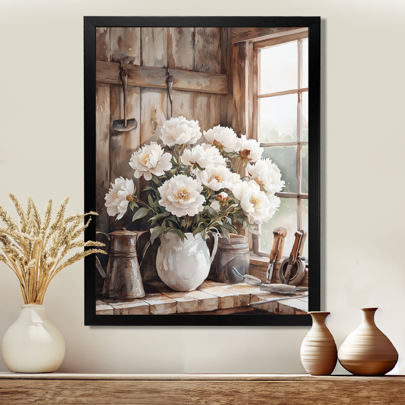 Bailey - salon d'art mural floral, Noir, noir, noir, noir, H 20 po x l 12 po, Reproduction encadrée d'une seule photo