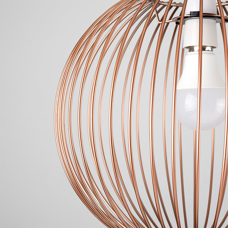 Ireland 27cm H Metal Round Pendant Shade ( Screw On ), No Bulb, Copper