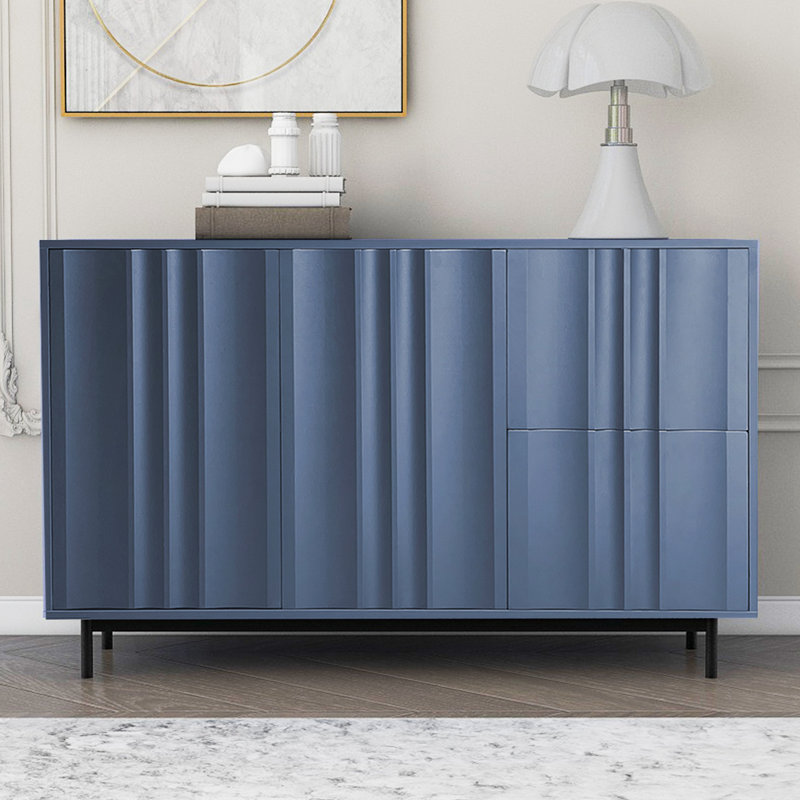 Armoire de rangement Wave avec tablettes réglables, Marine