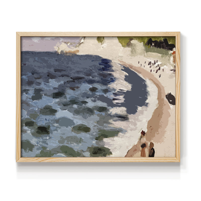 Paysages rétro-LVII-Reproduction encadrée - réarmable, H 11 po x l 14 po, Naturel
