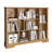 10-Cube Farmhouse Cube Bookcase With Fluted Front Trim For Living Room-1317887495