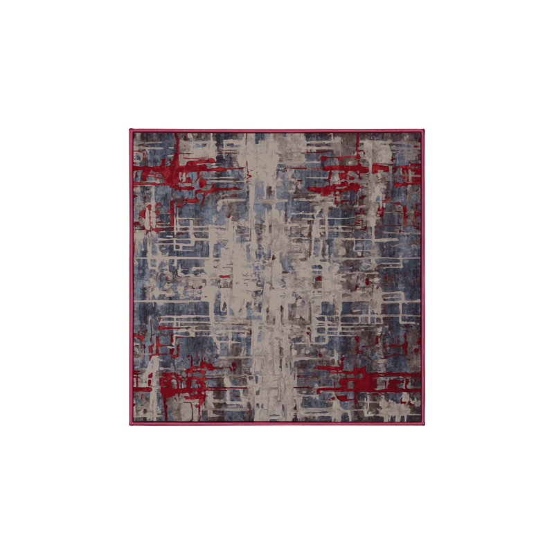 Tapis brun soyeux et moelleux, Carré 3 pi
