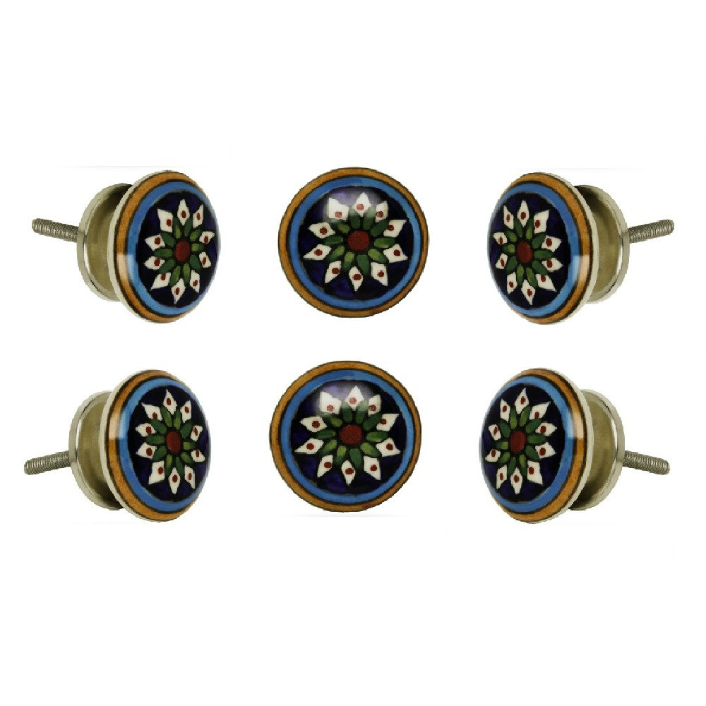 Devon Oversized 1 1/2" Diameter Mushroom Knob Multipack (Set of 6) Trinca-Ferro