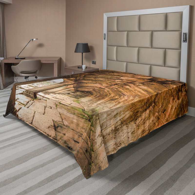 Ambesonne Vintage Top Flat Sheet Wall Beige, California King Flat Sheet