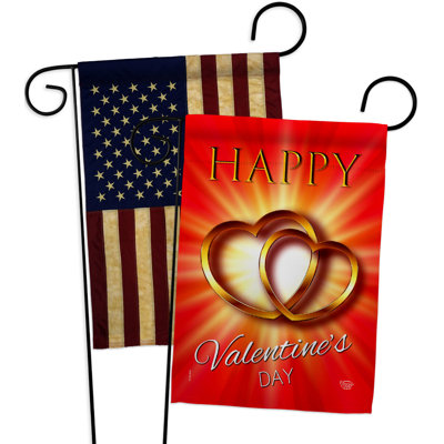 Drapeau de jardin en polyester 2 côtés My Sweet Heart 1 pi 5 po x 1 pi 1 po