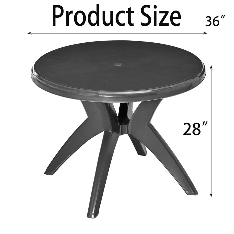 Arranjeet Round Dining Table, Black