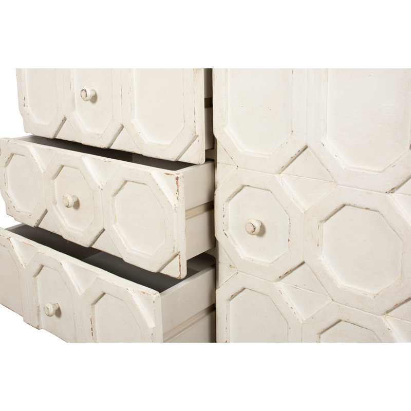 Becket 74'' W Solid Wood Sideboard, Antique White