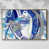 Toile avec cadre flottant or