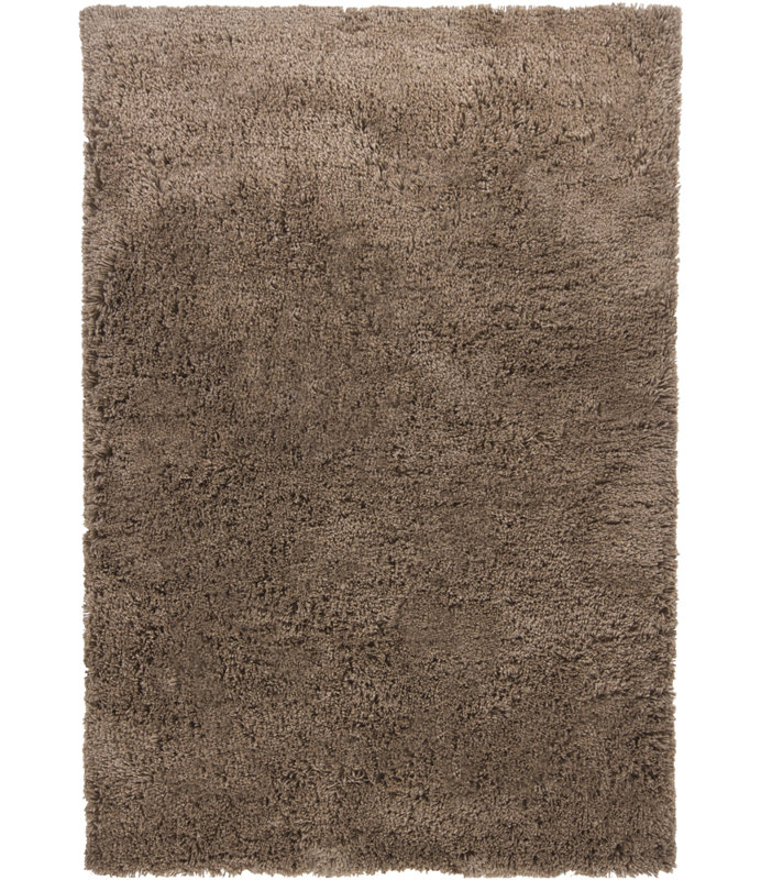 Tapis de zone brune poils longs Issac, Rectangle 5 pi x 7 pi 6 po