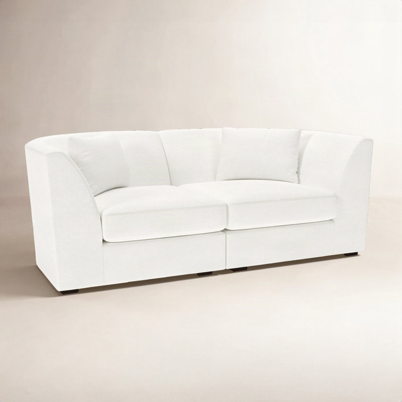 Krista 75" Modular Sofa, John Flour Performance Linen Blend