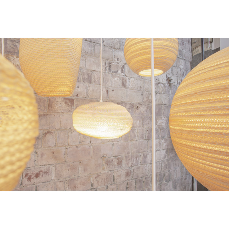 Luminaire suspendu Scraplights Pebbles Alki, Blond