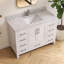 Ensemble de meuble-lavabo simple 48 po Aura avec plateau et dosseret en marbre d'ingénierie à surface solide Aura-2034738193-2014650740