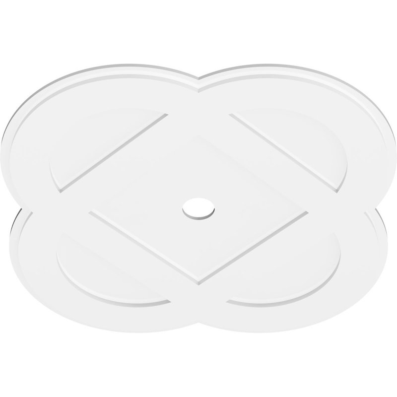 36"OD x 3"ID x 14 1/4"C x 1"P Charlotte Architectural Grade PVC Contemporary Ceiling Medallion, 36" H x 36" W x 1" D