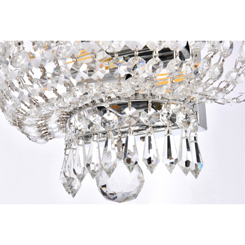 Plafonnier encastré 1 lumière Stoltz, Chrome, Coupe royale
