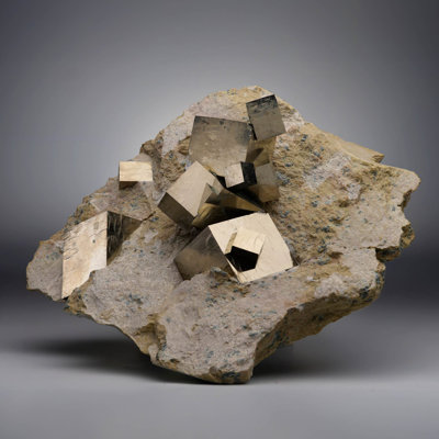 Spanish Cubic Pyrite on Matrix